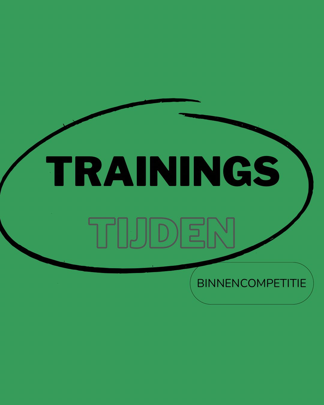Trainingstijden zaalcompetitie