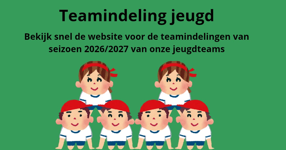 Teamindelingen seizoen 2026/2027